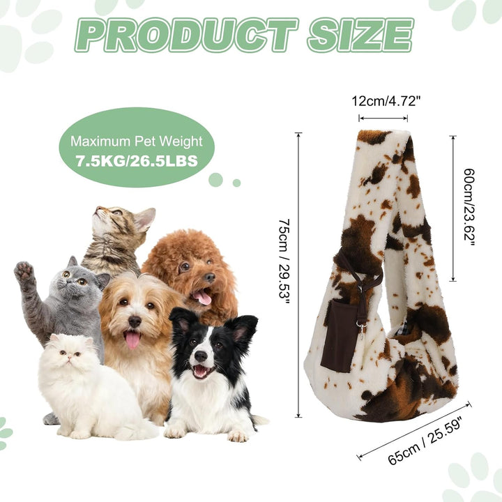 QUARKZMAN Hundetrage Für Kleine Hunde Und Katzen Bis Zu 16.5 Lbs Braun | 1 Stück, Atmungsaktive Schu