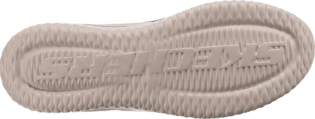 Skechers Herren Delson 3.0 Mooney Runde Zehenpartie, Bungee-Schnür-Slipper 42 EU Black Knitted Mesh,