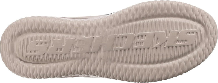 Skechers Herren Delson 3.0 Mooney Runde Zehenpartie, Bungee-Schnür-Slipper 42 EU Black Knitted Mesh,