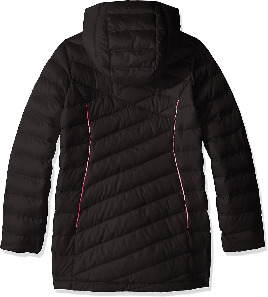 Spyder Zeitlose Lange synthetische Daunenjacke für Mädchen. M Black/Bryte Bubblegum, M Black/Bryte B