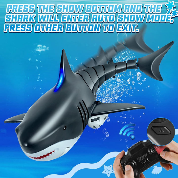 Kiztoys Ferngesteuertes Hai-Spielzeug, 2.4GHz RC Boot Simulation Hai, Shark Spielzeug Pool Wasserspi