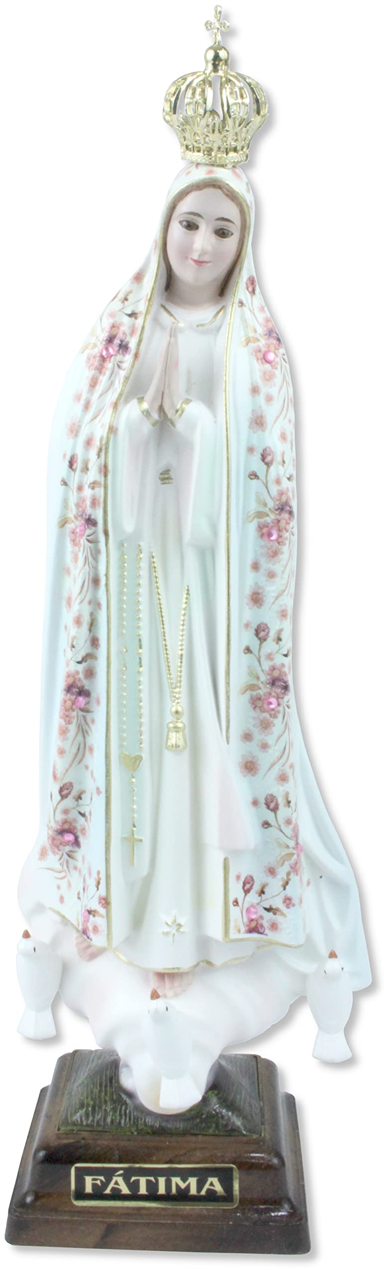 Proposte Religiose Statue Unserer Frau von Fatima aus Harz 27 cm - Augen aus Glas