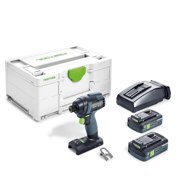 Festool Akku-Schlagschrauber TID 18 HPC 4,0 I-Plus (mit Akkupacks BP 18 Li 4,0, Schnellladegerät, Gü