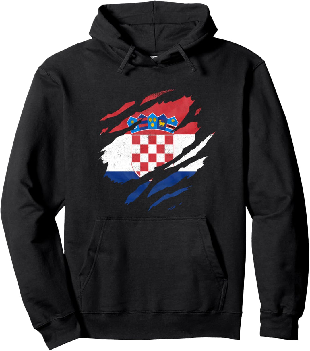 Kroatische Fahne Hrvatska Kroatisch Hrvati Flagge Kroatien Pullover Hoodie