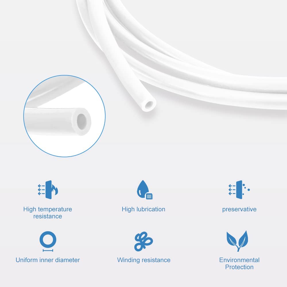 Creality Offizielle PTFE Schlauch PTFE Teflon Tube 1m Teflonschlauch Zubehör für 1.75mm Filament for