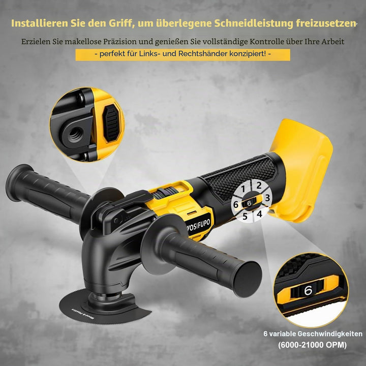 Multifunktionswerkzeug akku für Dewalt 20V Akku (ohne Akku), Oszillationswerkzeug Akku mit 30 Zubehö