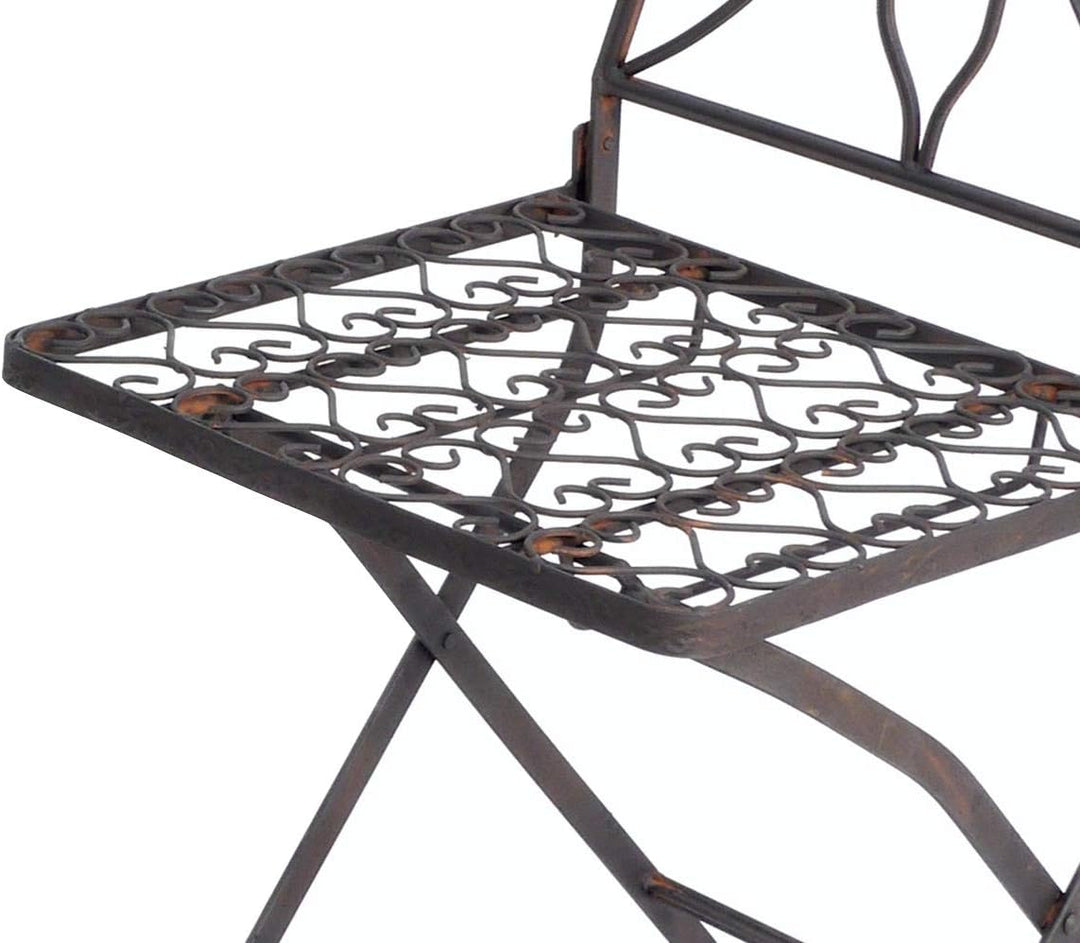 Gartenstuhl Metall Tecla 17921 Metallstuhl Stuhl Garten Vintage Eisen Nostalgie Eisenstuhl Braun Ant