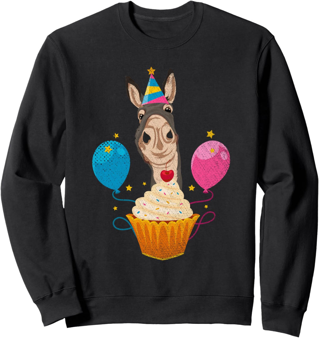 Geburtstags Party Bauernhof Tier Lustiges Bauer Esel Sweatshirt