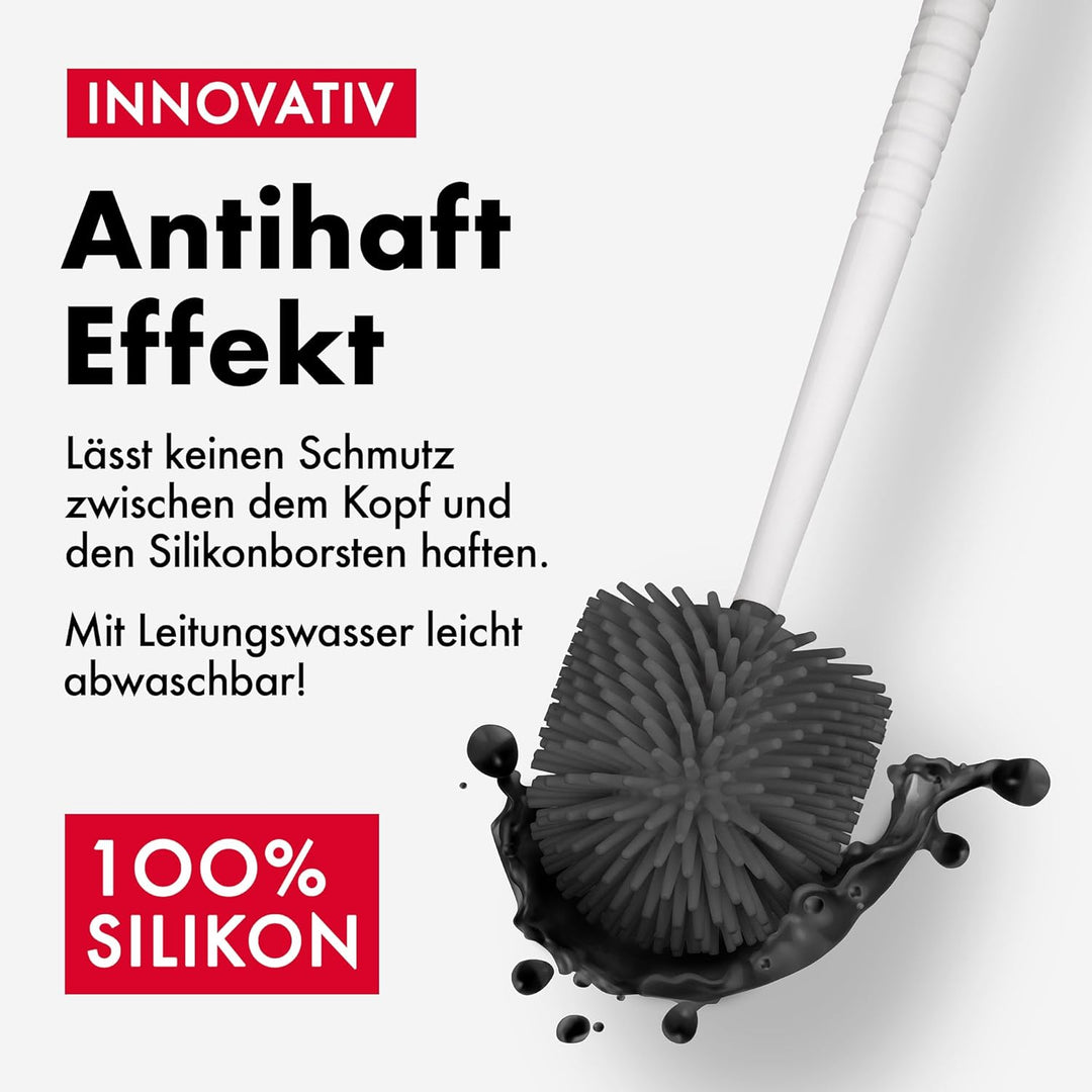 Tyroler Bright Tools Toilettenbürste antibakterielle WC-Bürste (Weiss), Weiss