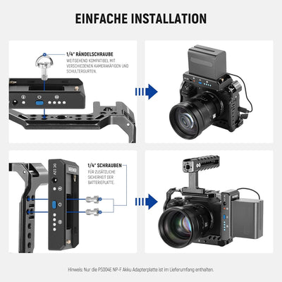 NEEWER NP-F Akkuadapterplatte für DSLR und spiegellose Kameras, mit LED-Betriebsanzeigen, 12 V Gleic