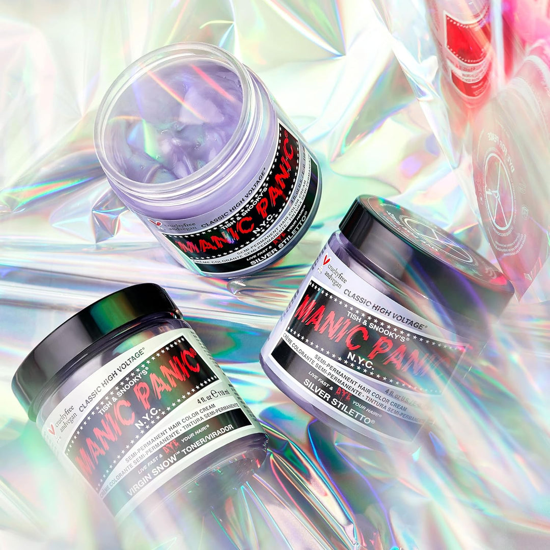 Manic Panic Virgin Snow Classic Creme, Vegan, Cruelty Free, Hair Toner, Eliminates Brassy Tones, 118