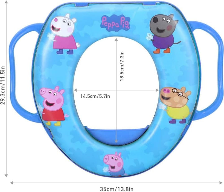 Peppa Wutz Toilettensitz für Kinder, Universal-WC-Adapter mit Griffen, Peppa Wutz