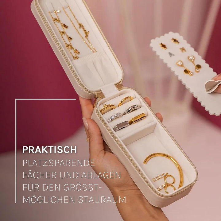 Purelei® Reiseetui für Schmuckaufbewahrung – Schmucktasche aus Kunstleder – Schmuck Organziers für d