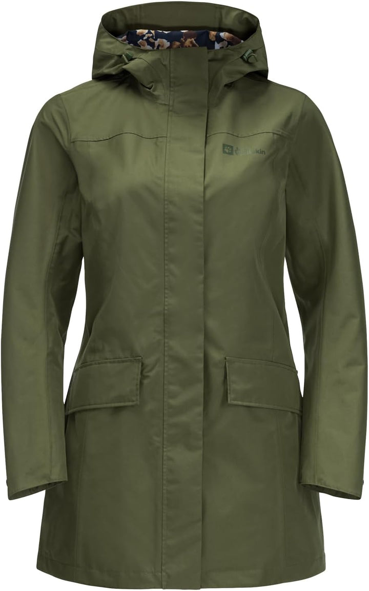 Jack Wolfskin Damen Cape York Paradise Coat W Mantel, XS greenwood