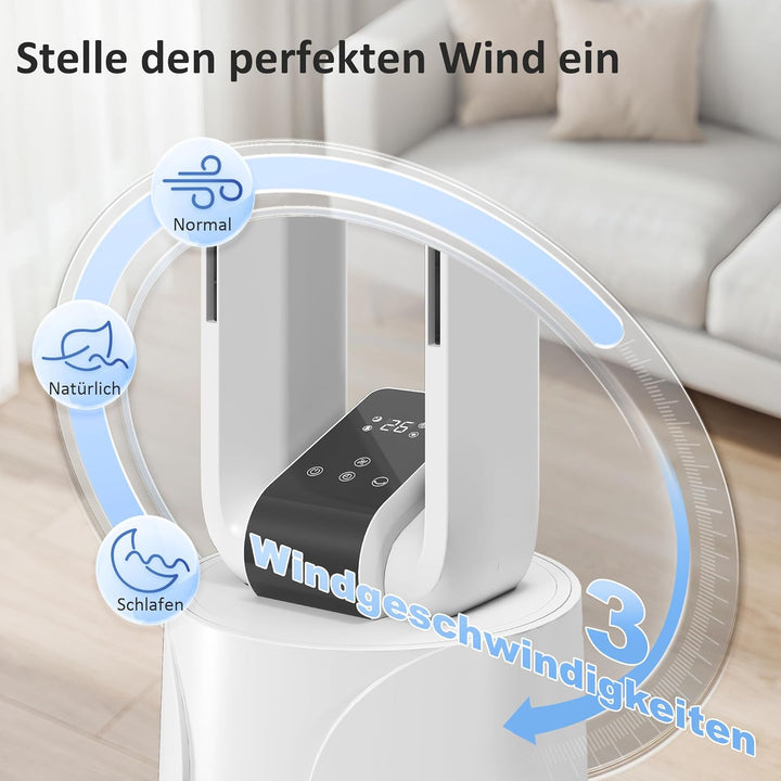 HOMCOM Turmventilator mit 2 Kühlakkus, 3-in-1 109 cm Luftkühler mit 1,7 L Wassertank, 15-Stunden-Tim