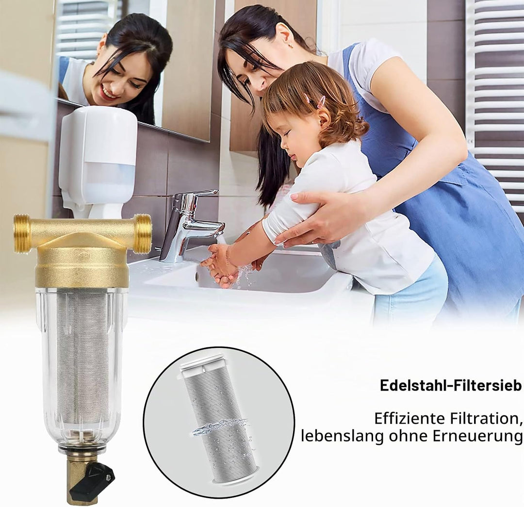 Ausspülbarer Feinfilter, vorfilter, Wasserhahn Wasserfilter Wasser, Vorfilter Sedimentfilter, Spin D