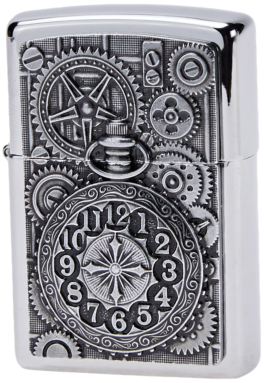 Zippo 15214 Pocket Watch-Chrome high polished Feuerzeug, Silber,onesize