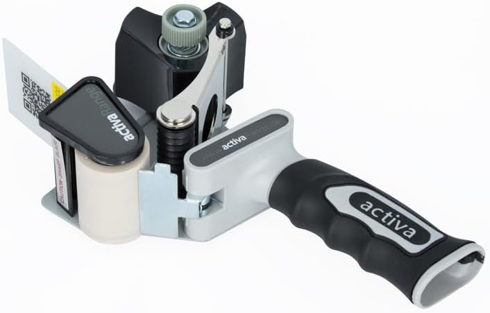 Packbandabroller mit Sicherheitsvorrichtung | Profi-Ausführung | Sicherheits-Handabroller | Low- Noi