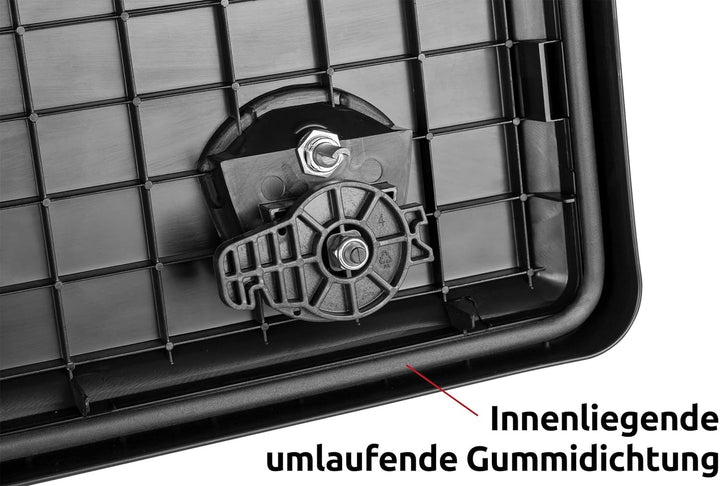 LKW Staukasten aus Kunststoff 500x350x300mm 30 ltr, Edelstahlhaus Werkzeugkasten, Unterbaubox für Nu