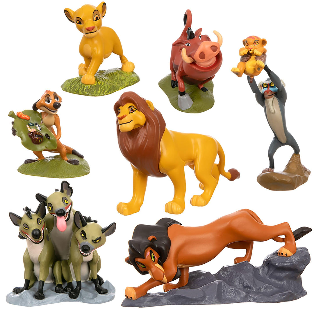 Disney Store Official - Der König der Löwen - Figurenset - 7 Spielzeuge - Mit Simba, Timon, Pumbaa,