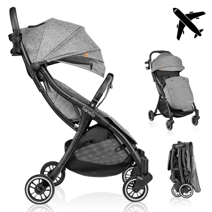 LIONELO Julie One Buggy Kinderwagen bis 22 kg, verstellbare Rückenlehne und Fussstütze, Moskitonetz,