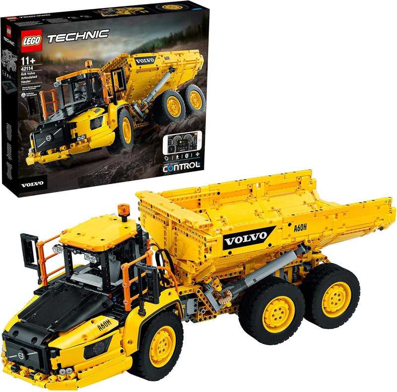 LEGO 42114 Technic 6x6 Knickgelenkter Volvo-Dumper, ferngesteuertes Modellauto, Modellbausatz LKW-Sp