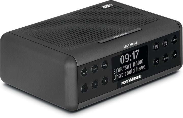 Nordmende Transita 115 – Digital-Radiowecker (DAB+/UKW Uhrenradio mit doppeltem Alarm, Sleep Timer,