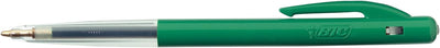 BIC 1199190124 Druckkugelschreiber M10 (0,32 mm) Schachtel à 50 Stück, grün, grün