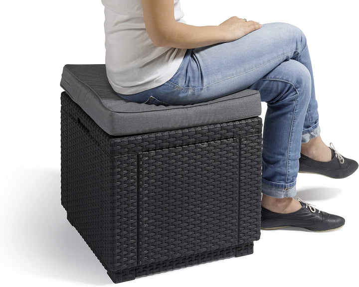 Keter Allibert by Gartenlounge Sofa California 3 Sitzer, Graphit/cool Grey,199 x 68 x 72 cm & Allibe