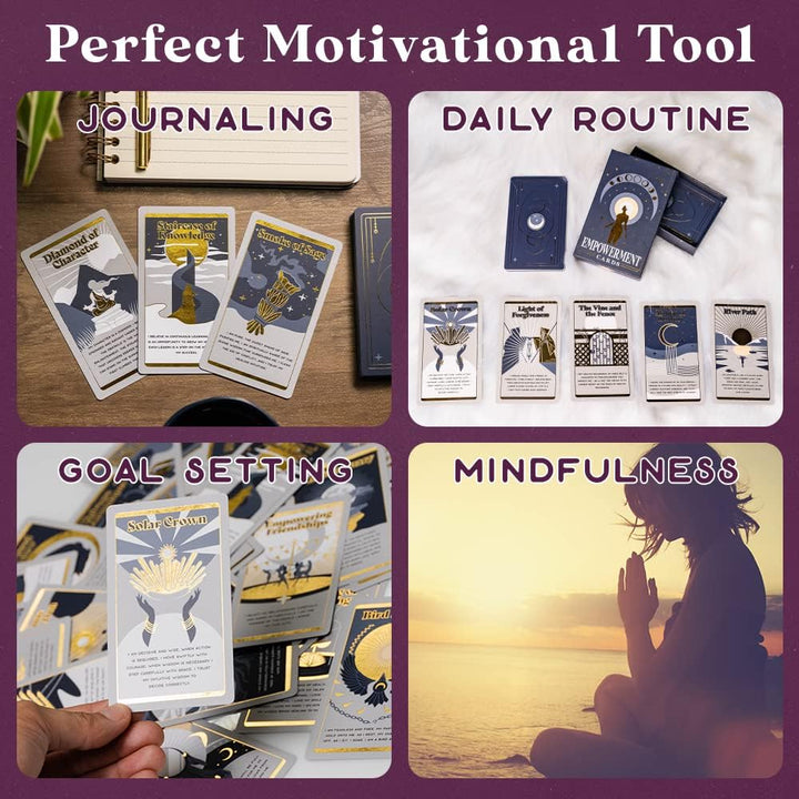 PURPLE CANYON Empowerment Cards | Deck mit 52 Motivationskarten zur Selbstpflege | perfektes Meditat