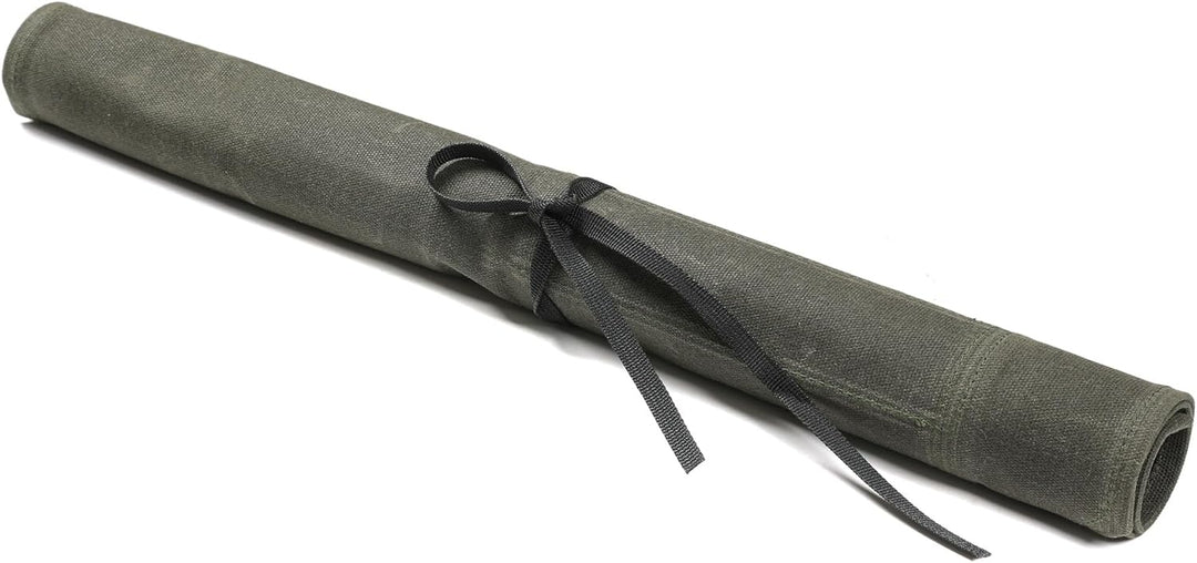 Denifiter strapazierfähiges gewachstes Segeltuch,wasserfeste langlebige Messer-Rolltasche, tragbare