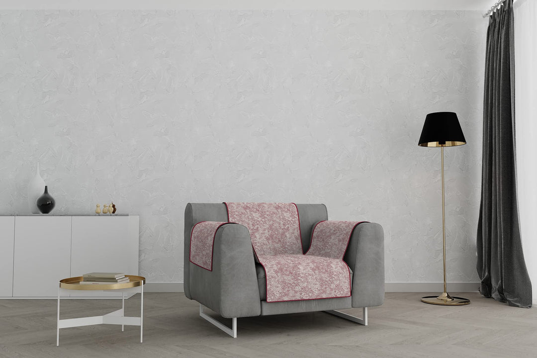 Italian Bed Linen “Glamour” rutschfest Sofa Abdeckung, Bordeaux, 1 Platz 1 Platz Bordeaux, 1 Platz B