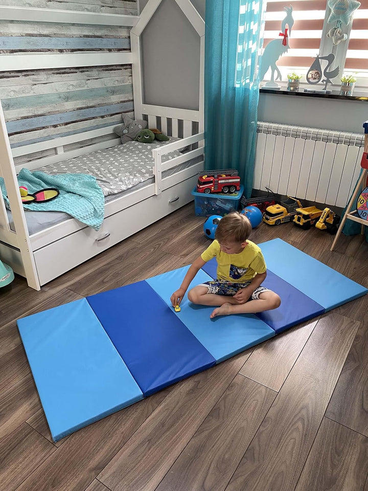 IKEA PLUFSIG Faltbare Gymnastikmatte, 78x185 cm (Blau)