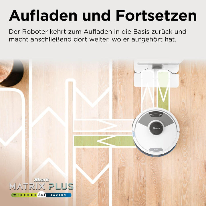 Shark Matrix Plus 2-in-1 selbstentleerter Wisch- & Saugroboter mit LiDAR Home Mapping & Kantenreinig