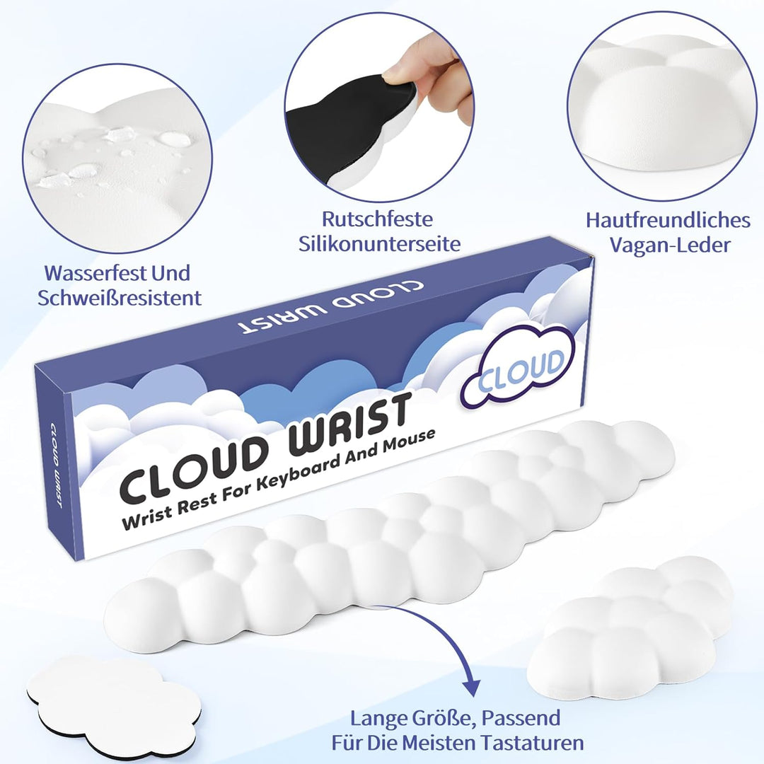 Handballenauflage Tastatur Wolke, Ergonomisches Handauflage Tastatur Wolke Mit PU Leder Memory Schau