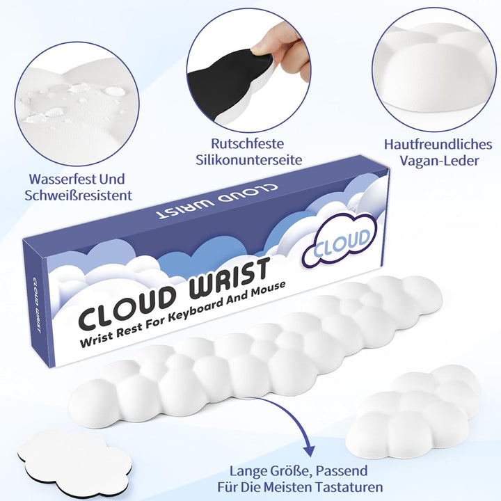 Handballenauflage Tastatur Wolke, Ergonomisches Handauflage Tastatur Wolke Mit PU Leder Memory Schau