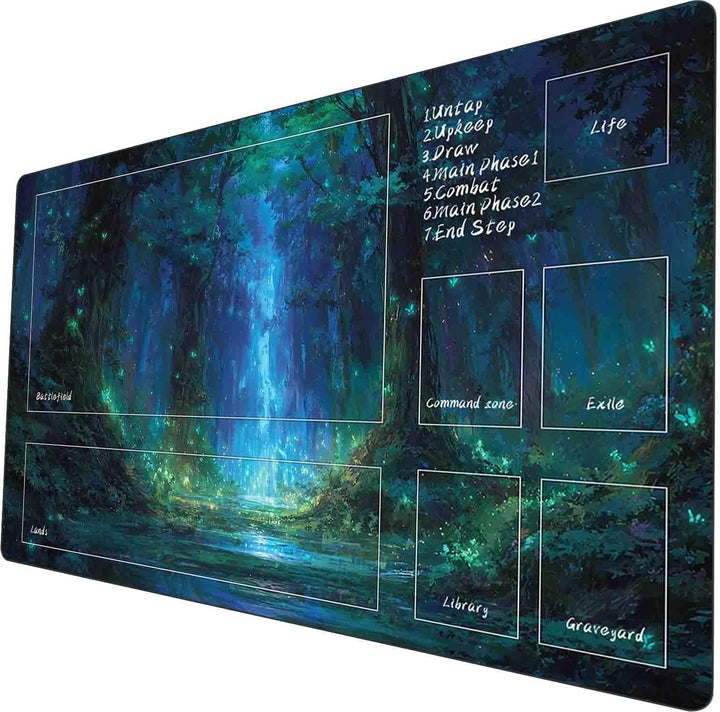 TCG MTG Spielmatte 24 × 14 - Premium-Spielmatte mit genähtem Rand mit glatter Stoffoberfläche und ru