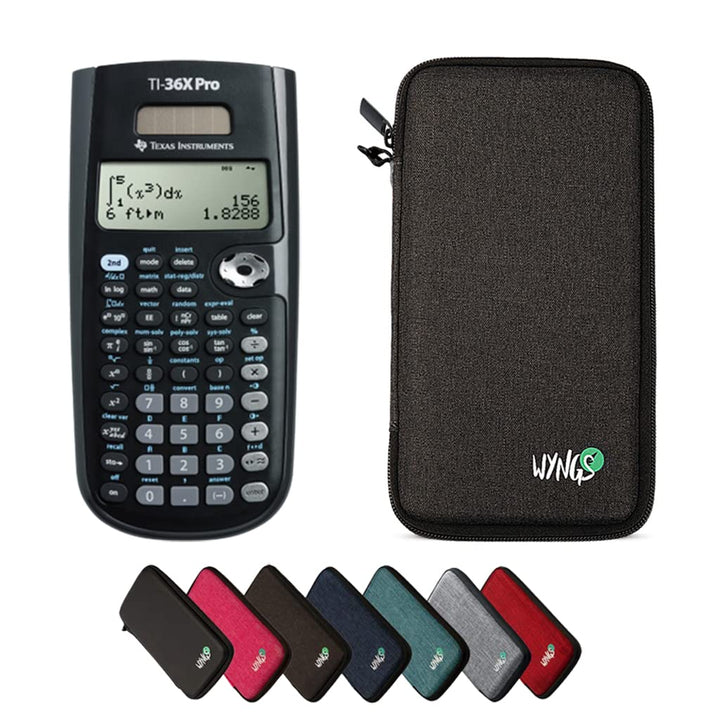 CALCUSO Sparpaket: TI-36X Pro technisch-wissenschaftlicher Taschenrechner + WYNGS Schutztasche dunke