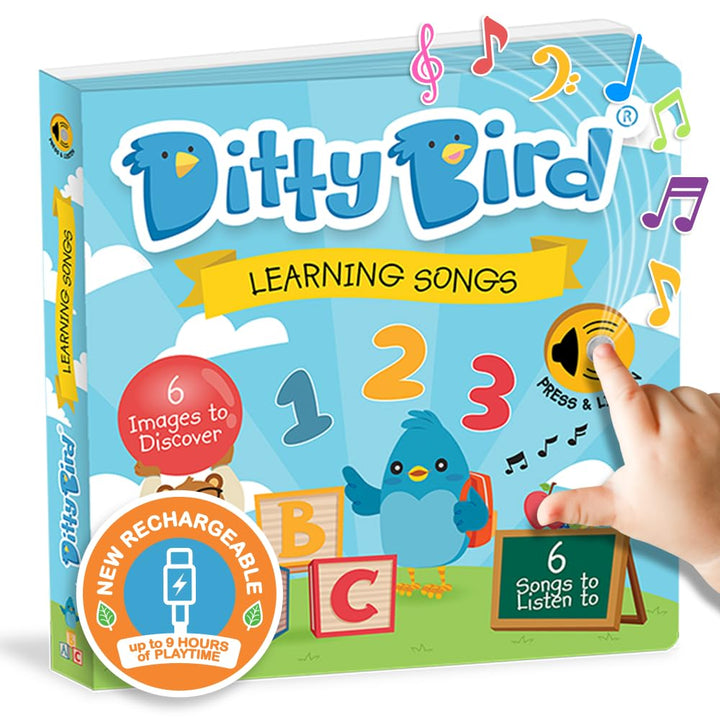 Ditty Bird | Learning Songs | Interactive Musical Book for toddlers 1- 3 | Sing-Along boardbook for