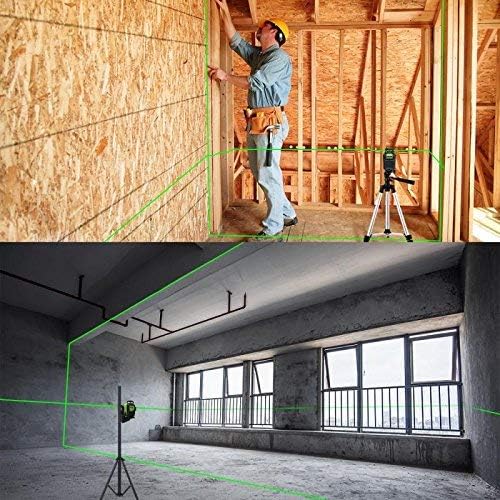 Huepar 902CG 2 x 360 Kreuzlinienlaser Grün, 360 Grad Linienlaser Selbstnivellierenden Laser Level mi