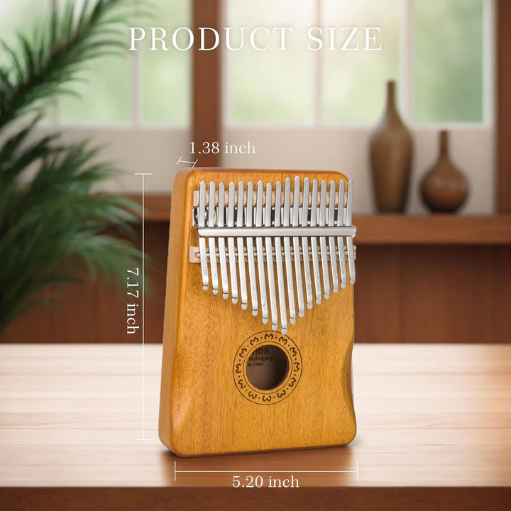 Kalimba Daumenklavier 17 Tasten, Fingerpiano Mbira Tragbare Musikinstrumente für Erwachsene Anfänger
