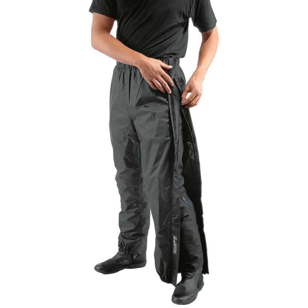 Difi Regenhose Zip mit Reissverschluss - schwarz, S S Schwarz, S Schwarz