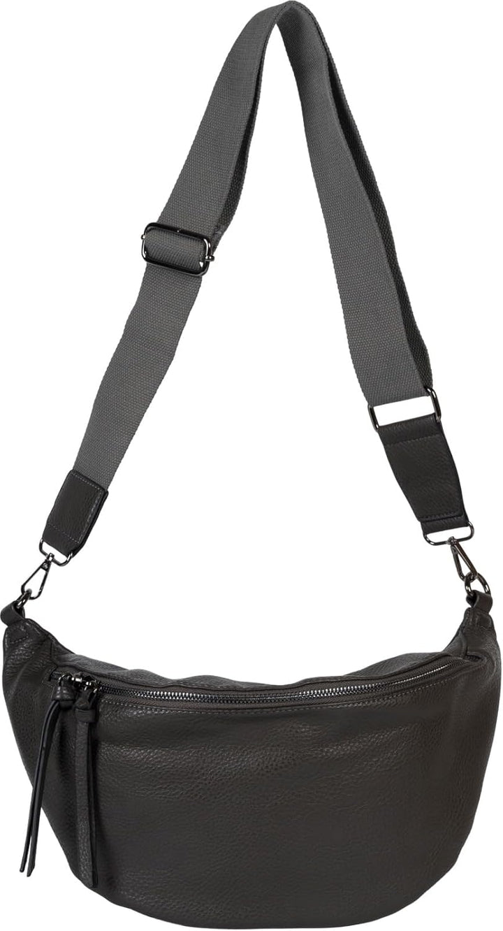 styleBREAKER Damen Halbmond Crossbody Schultertasche, abnehmbarer verstellbarer Schultergurt, Einfar