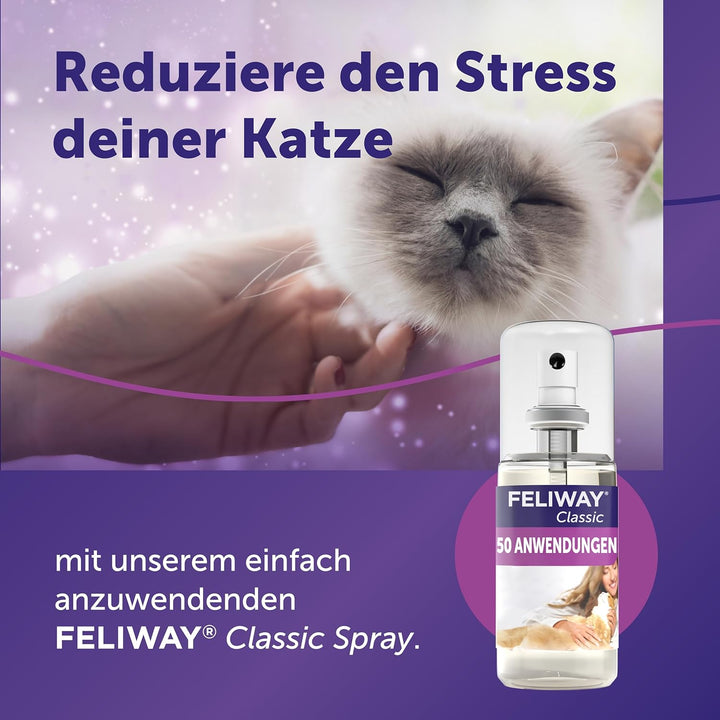 FELIWAY Classic Transport Spray für Katzen | Stressfreie Reise & Transport | sorgt für Entspannung b