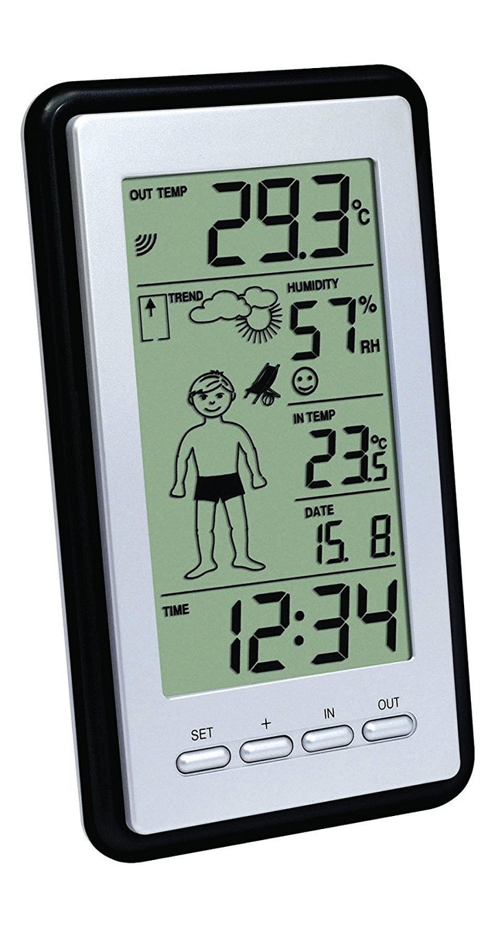 Technoline WS 9632 Wetterstation mit Vorhersage (grau mit Batterien)