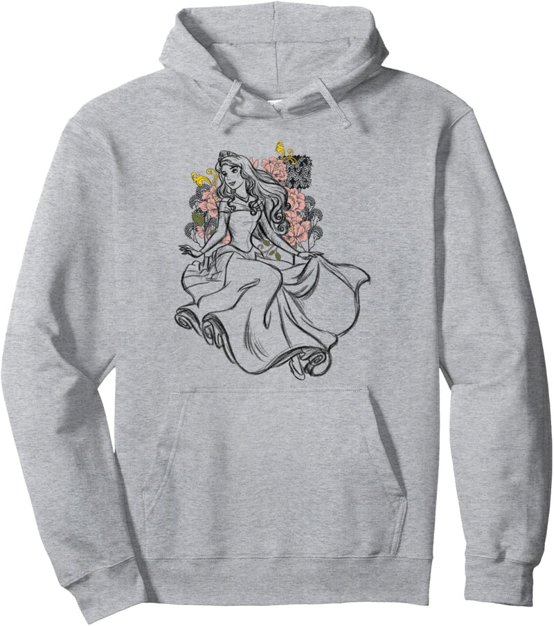 Disney Sleeping Beauty Aurora Sketch Outline Pullover Hoodie