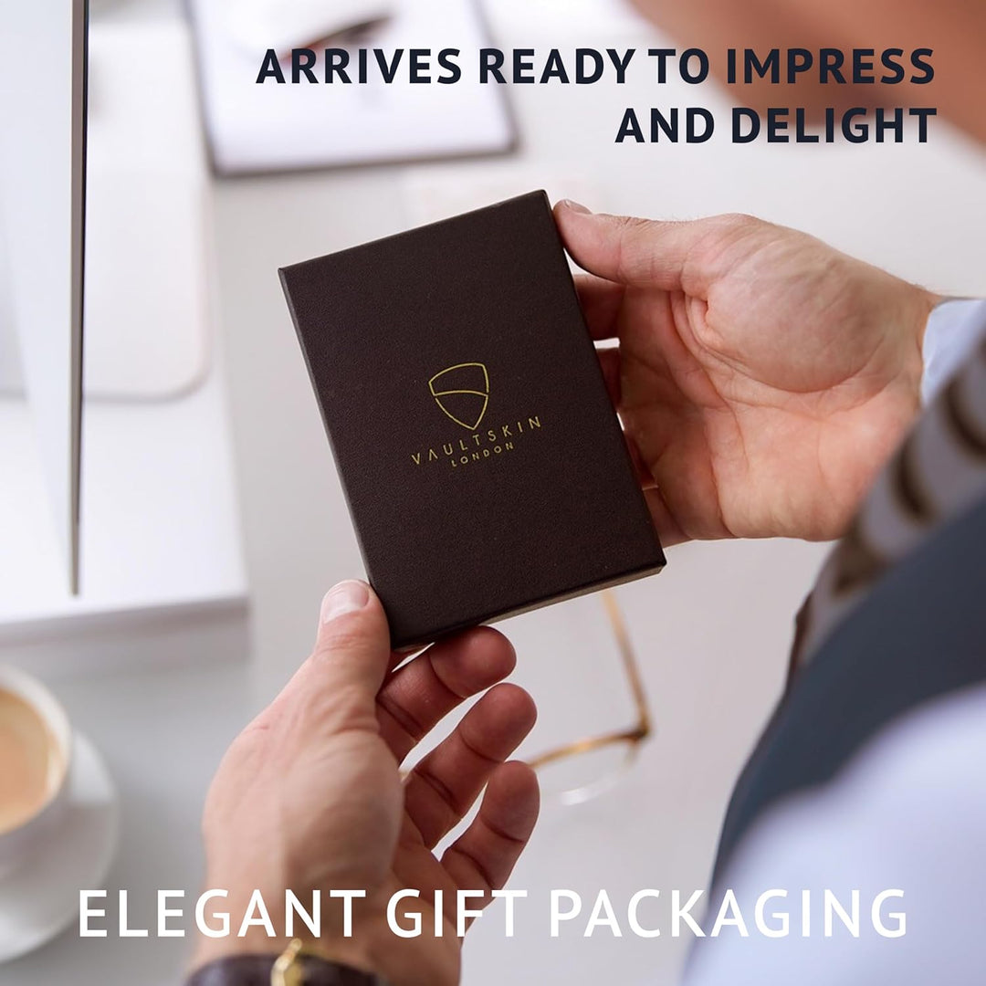 Vaultskin City Geldbörse mit Schutz für RFID Karten – Hochwertiges italienisches Leder – Ultradünne