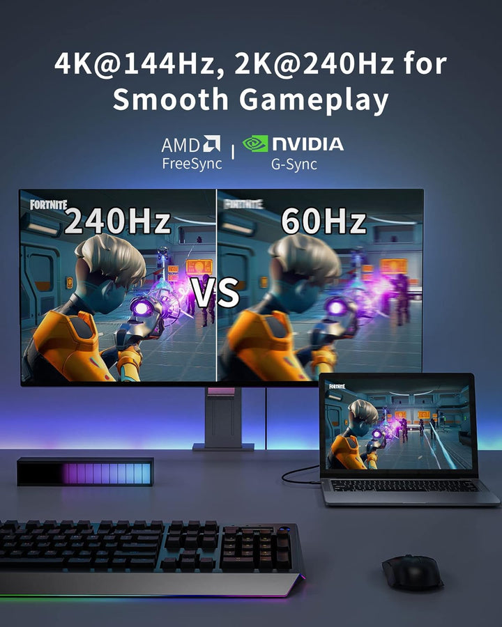Silkland Mini DP auf DP 1.4 Kabel 3m 8K@60Hz 4K@144Hz, Thunderbolt 2 Kabel mit HDR HBR3 DSC1.2 G-Syn