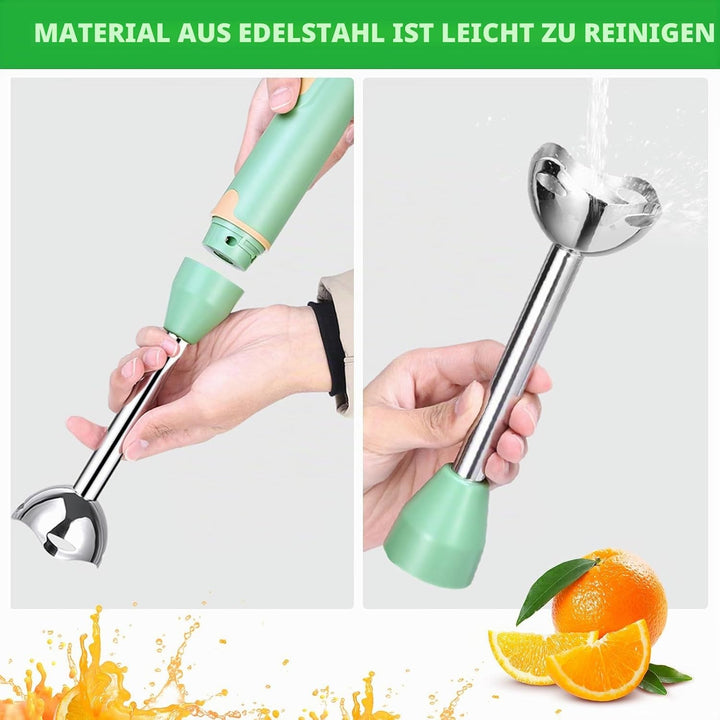 Vegena Elektrische Stabmixer, 400W Pürierstab, Geschwindigkeiten Rührstab, Pürierstab Edelstahl Für