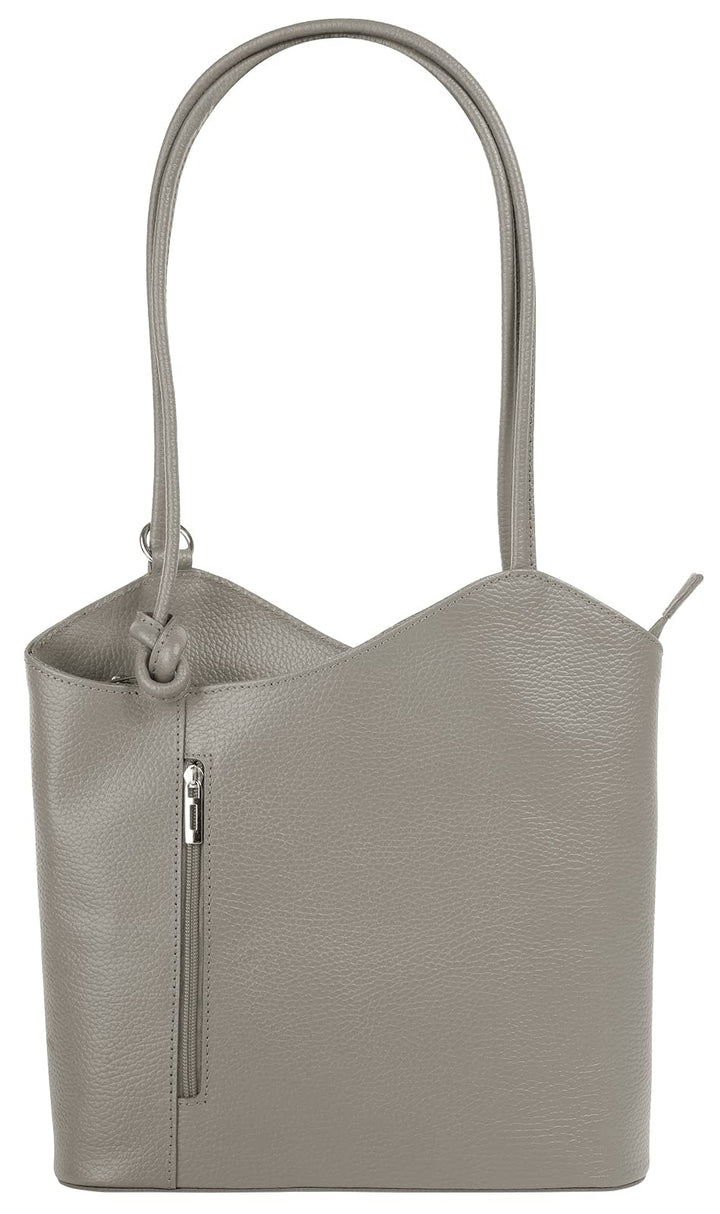 Shopper Rucksack Kombination Echt Leder Damen Made in Italy | 2in1 Handtasche | wandelbare Umhängeta